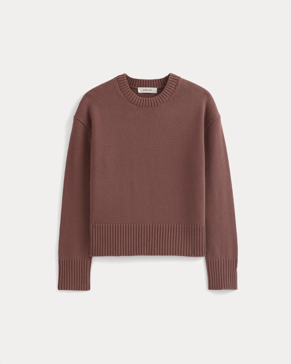 The Boxy Sweater in Everyday Cotton in Mocha — alternate view