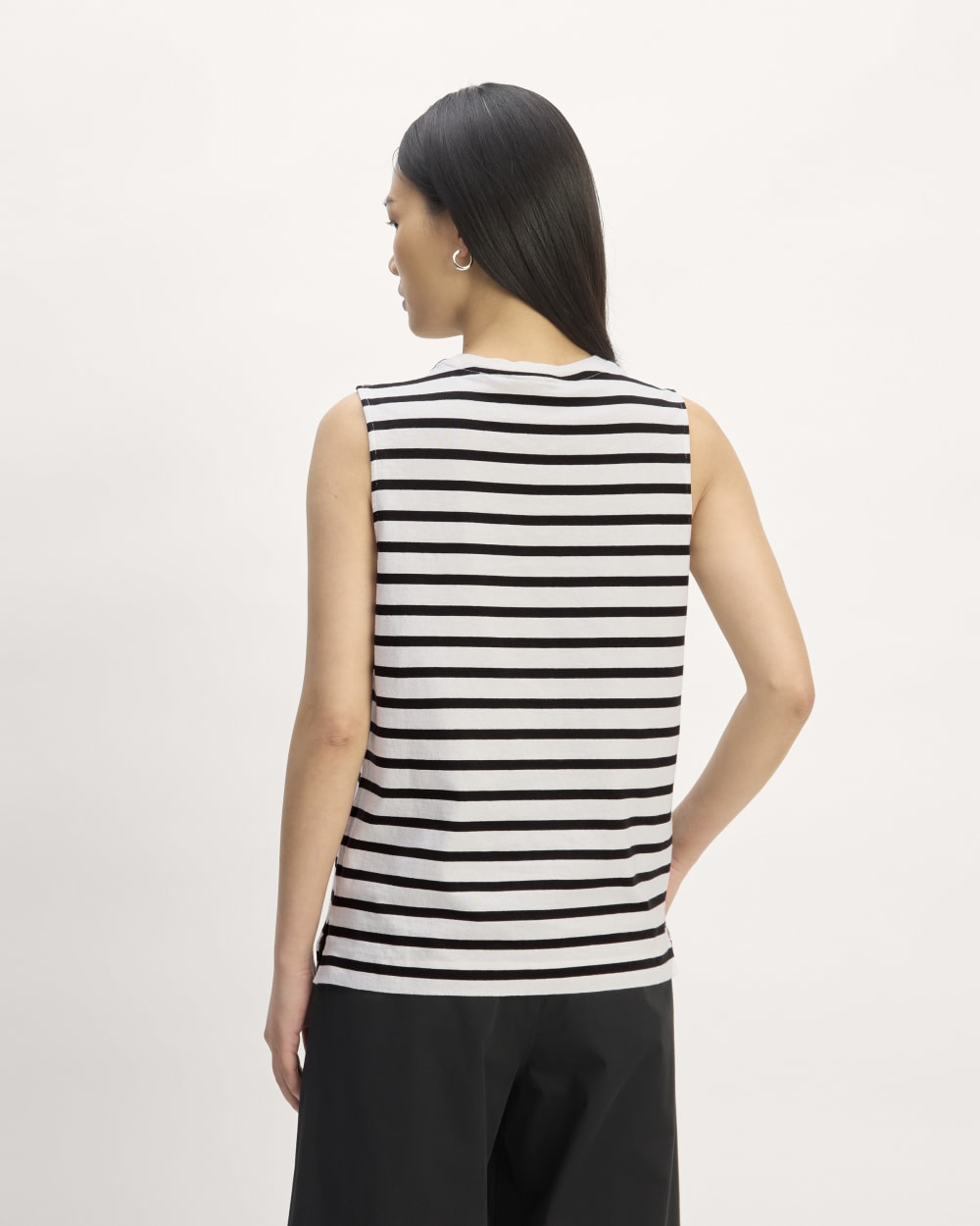 The Mariner Tank in Bone / Black — detail view
