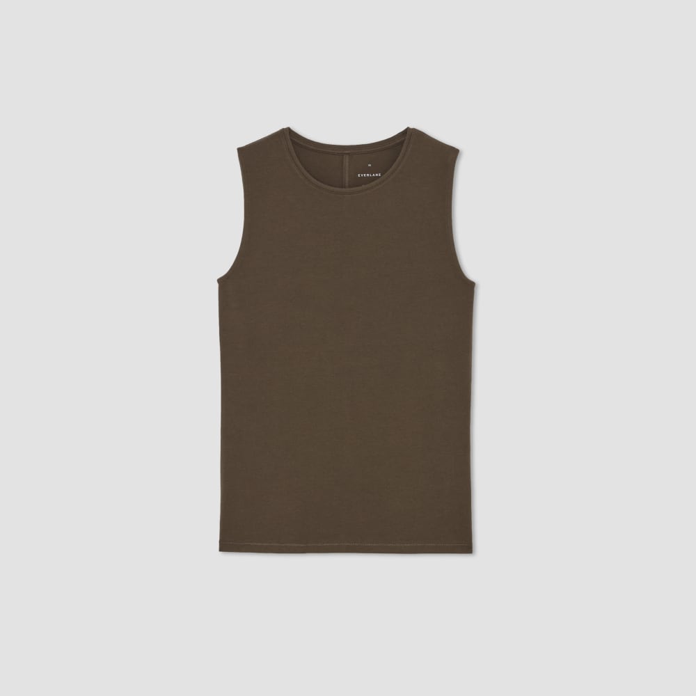 The Supima® Form Tank in Cocoa — alternate view