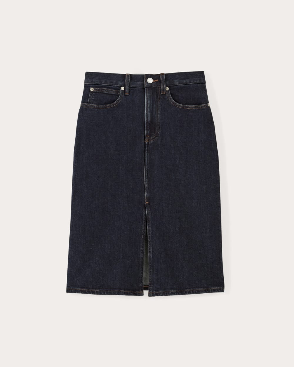 The Mid-Way Skirt in Deep Rinse — alternate view