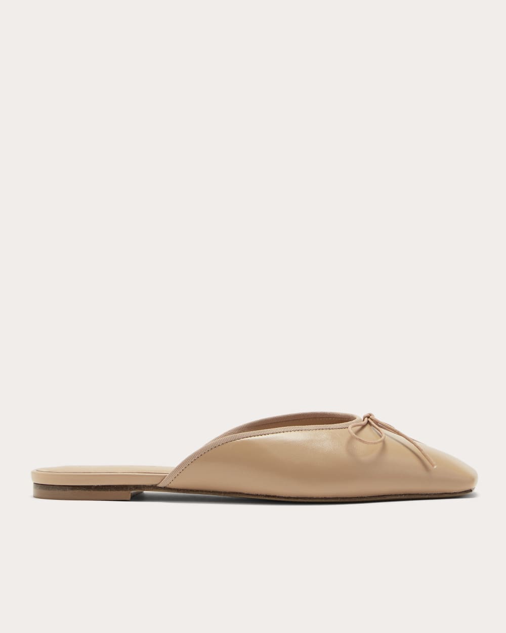 The Ballet Mule in Blush Tan — front view