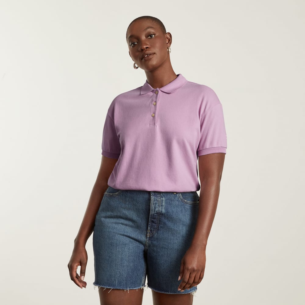 The Oversized Polo in Lilac — alternate view