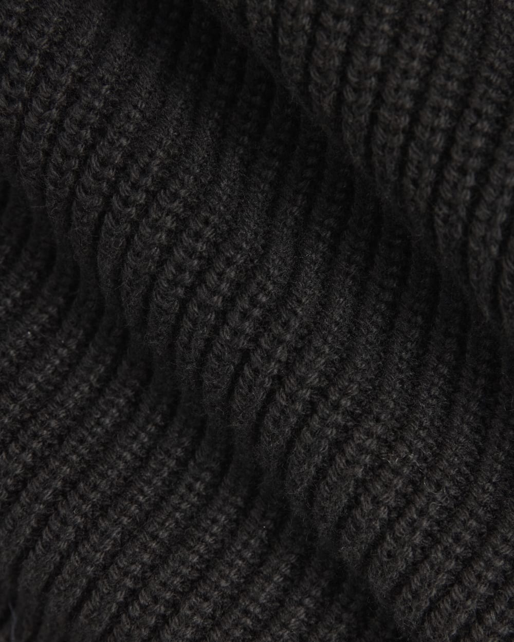 The Long Cocoon Cardigan in Black — detail view