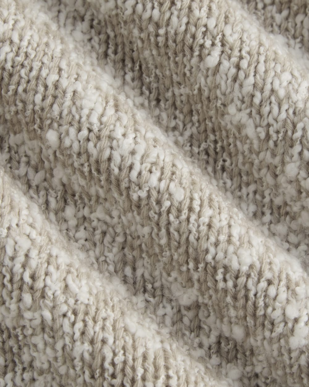 Rollneck Sweater in Bone/Trench Coat Twist — detail view