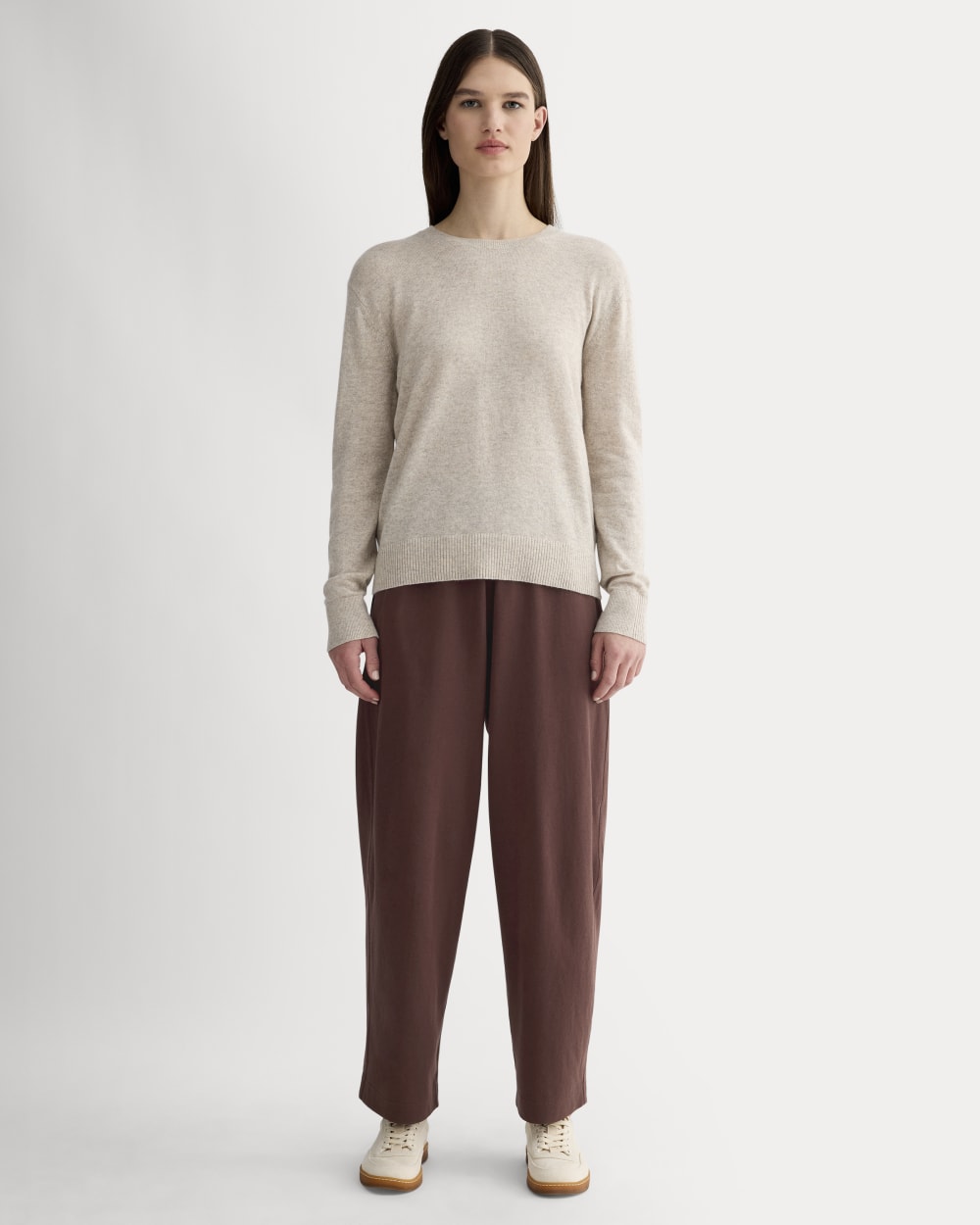 The Off-Duty Barrel Pant in Dark Mahogany — front view