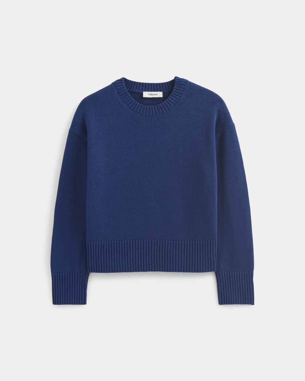 The Boxy Sweater in Everyday Cotton in Deep Lazuli Blue — alternate view