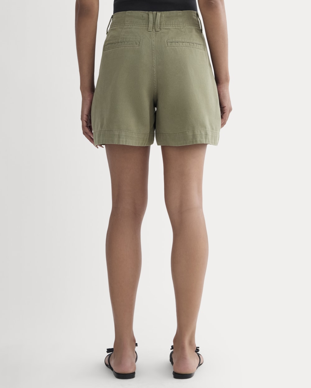 The Utility Short in Buttersoft in Lichen Green — detail view