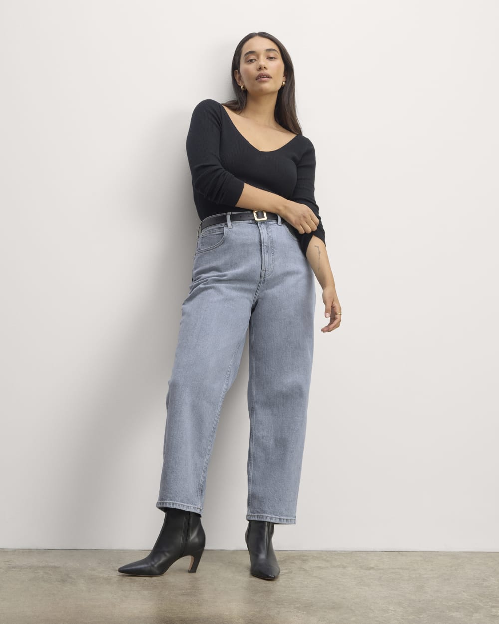 The Way-High® Hourglass Jean in Salt Water — front view