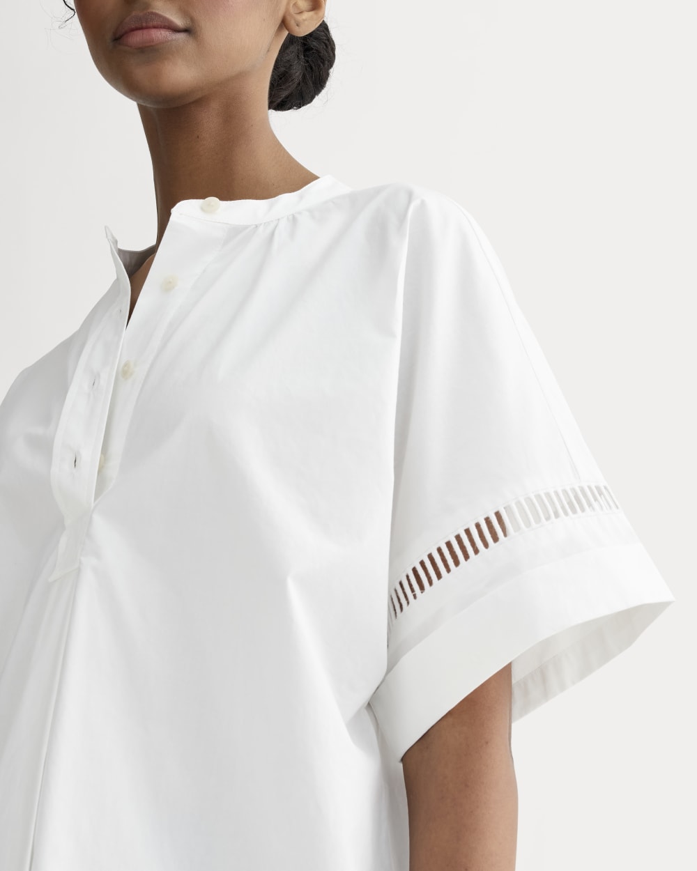 The Lace Trim Popover in White — detail view