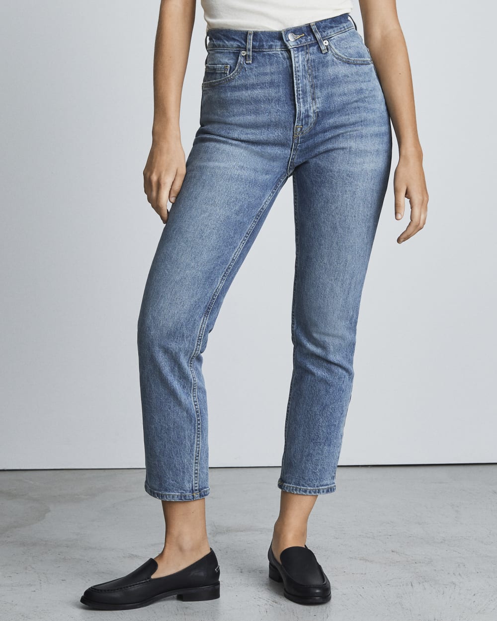 The Original Cheeky® Jean in Worn-In Mid Blue — detail view