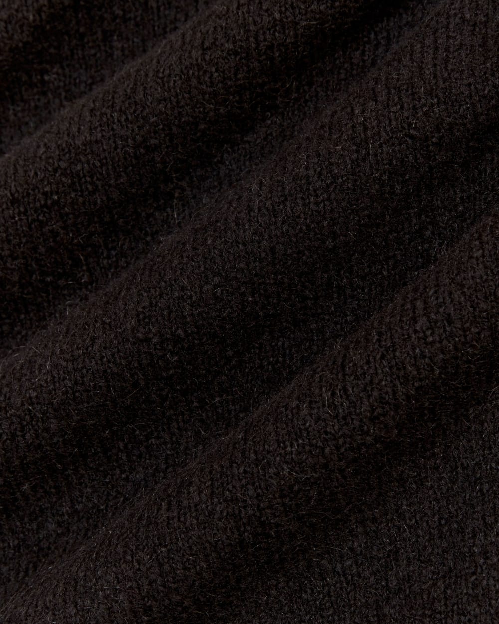 The Cocoon Crew in Plush Cotton in Black — detail view