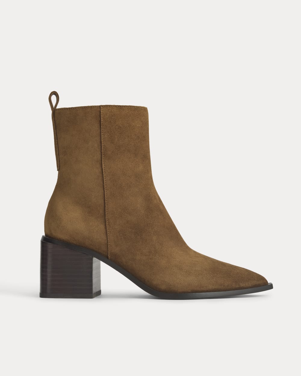 Studio Block Heel Boot in Russet — front view