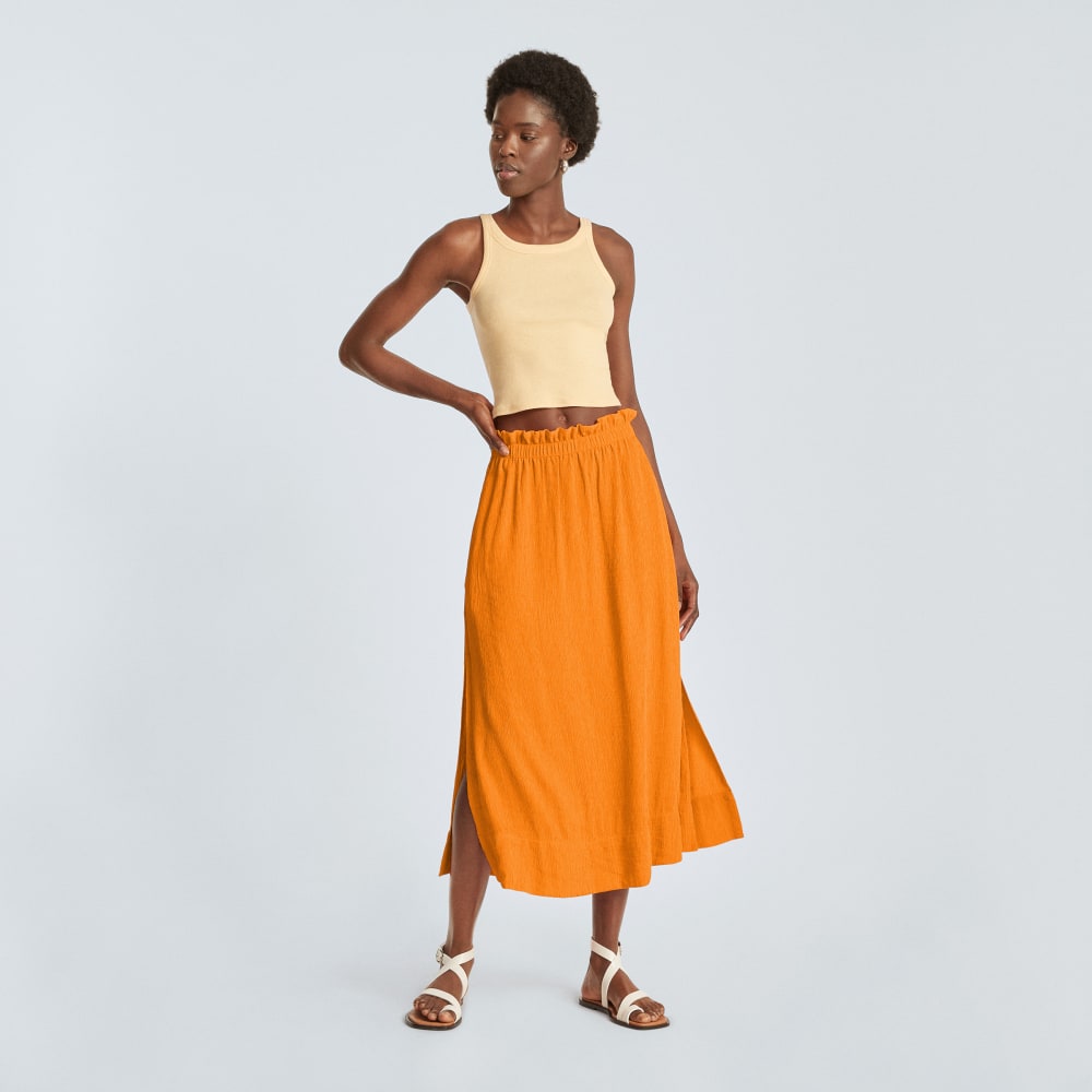 The Naia™ Ripple Skirt in Turmeric — detail view
