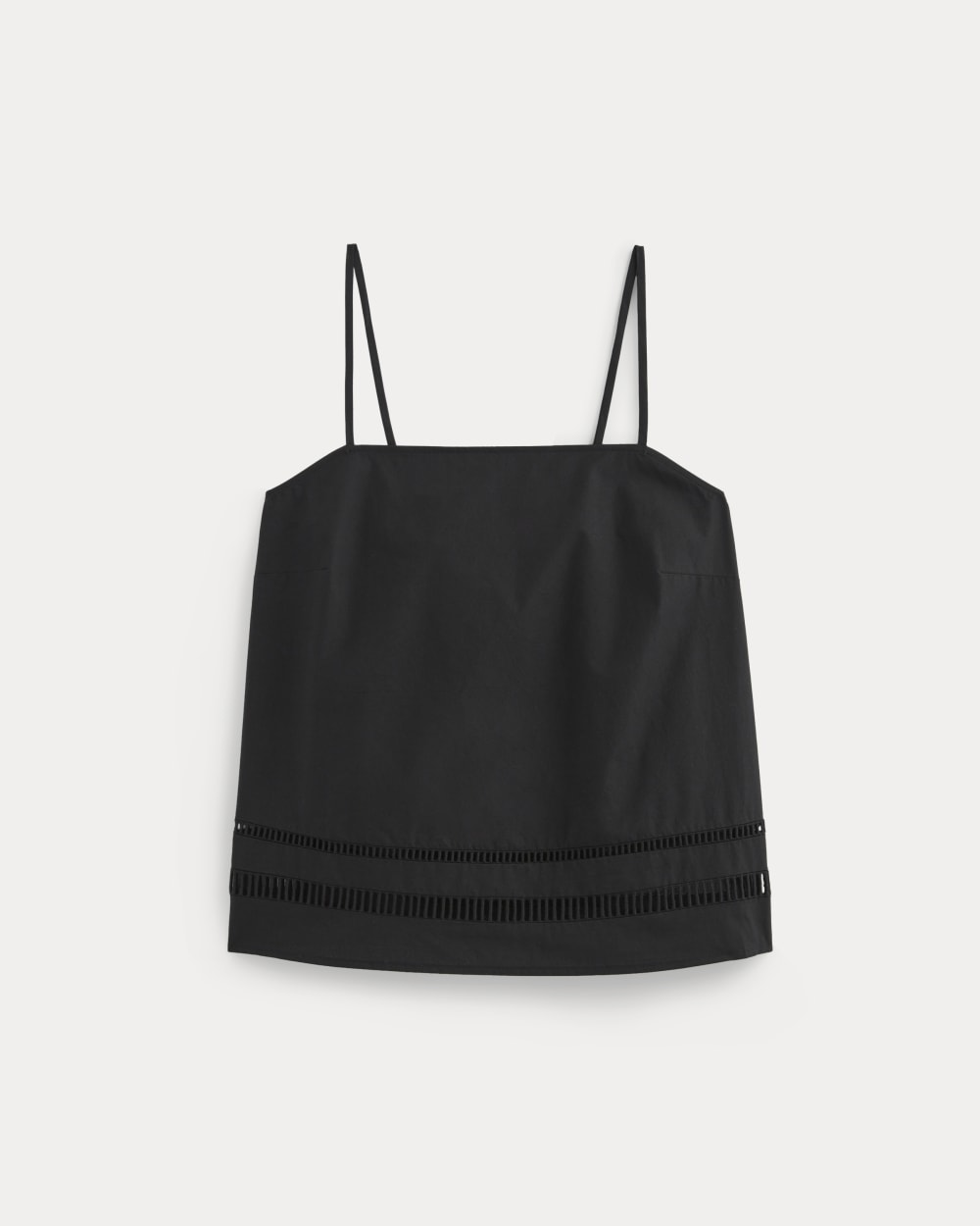 The Lace Trim Tank in Black — alternate view