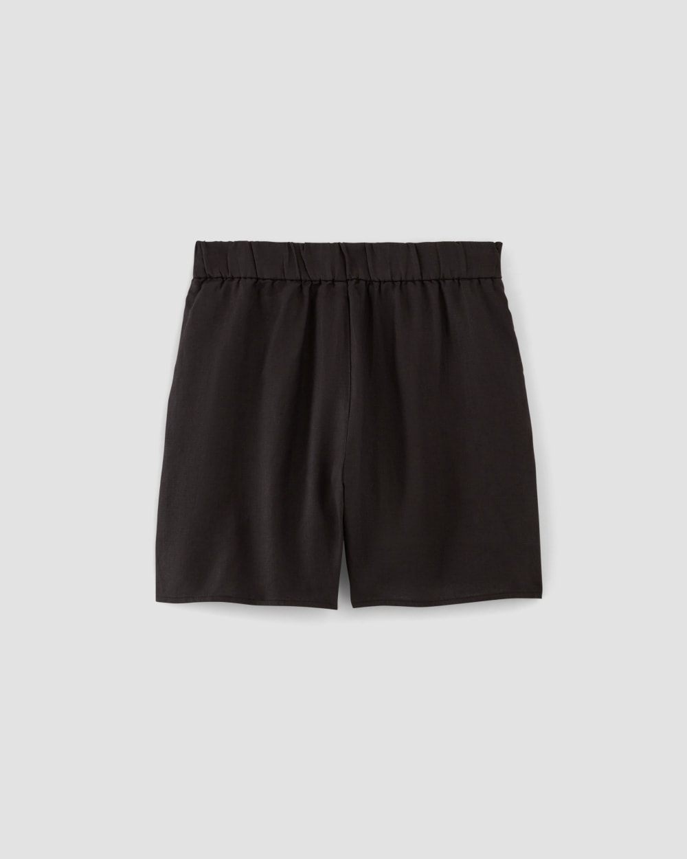 The Linen Easy Short in Black — alternate view