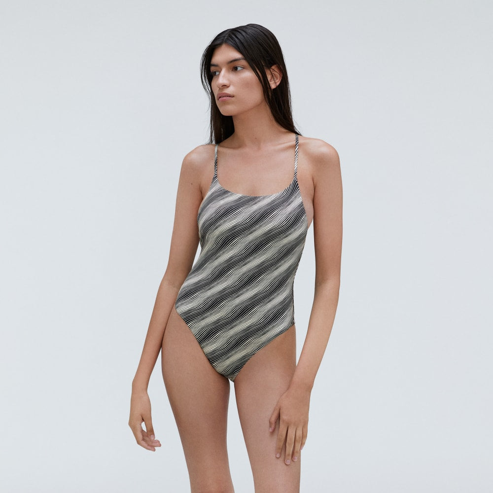 The String One-Piece in Black / Canvas — alternate view