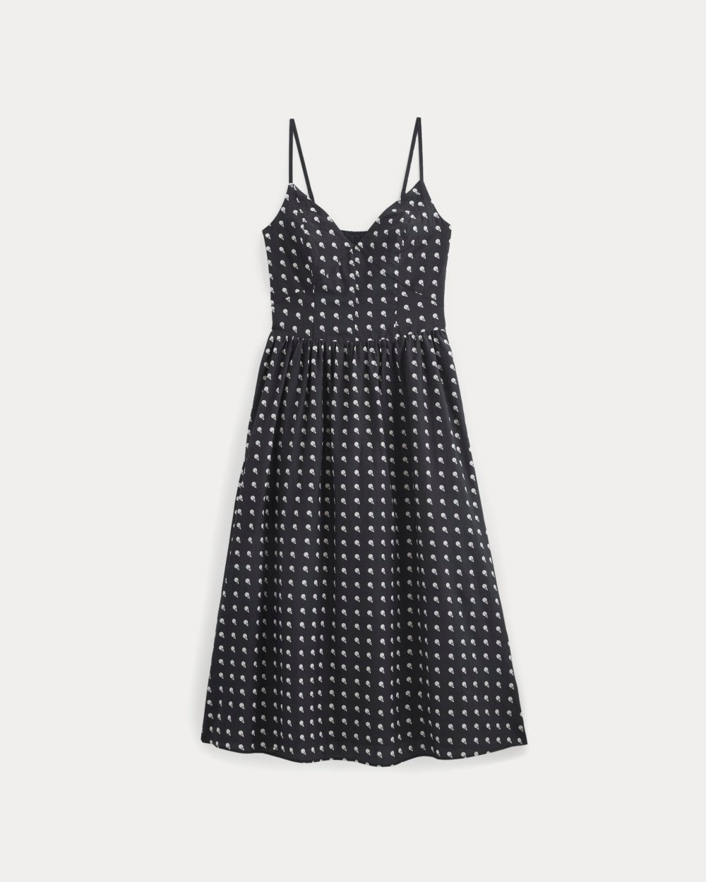 Midi Dress in Cotton Silk Voile in Black — alternate view
