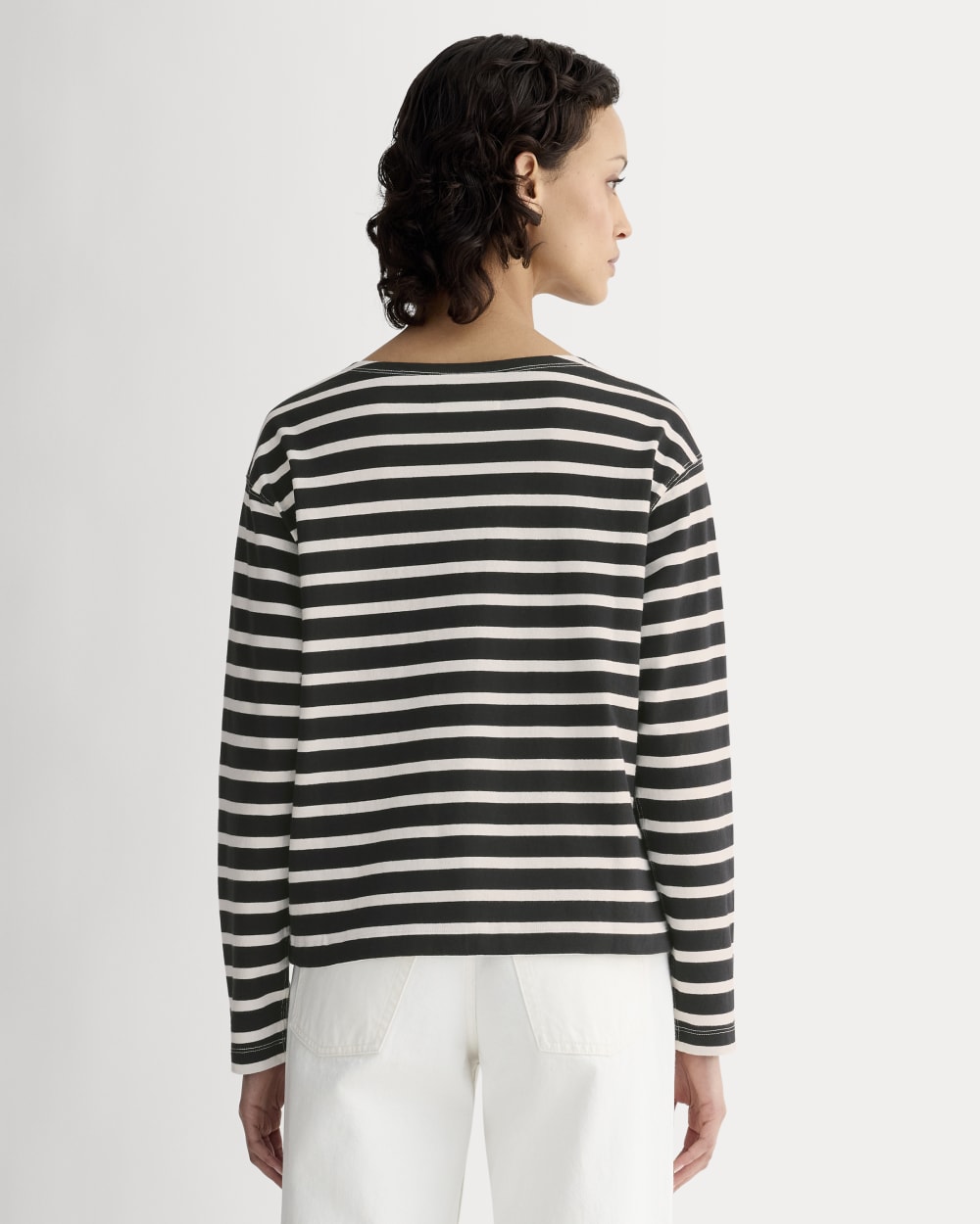 The Mariner Tee in Black / Bone — detail view