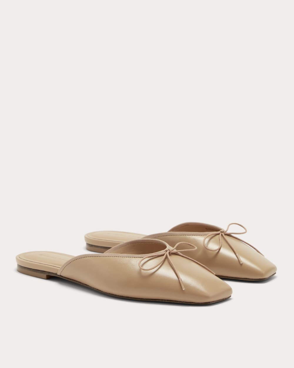 The Ballet Mule in Blush Tan — detail view