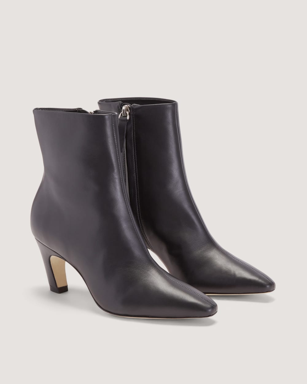 The Short Banana Boot in Black — detail view