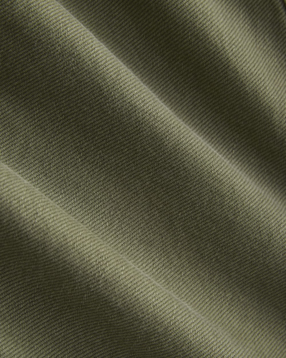 Cropped Denim Jacket in Garment-Dyed Kalamata — detail view