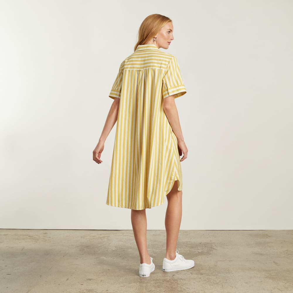 The Daytripper Dress in Cream Gold / Canvas — detail view