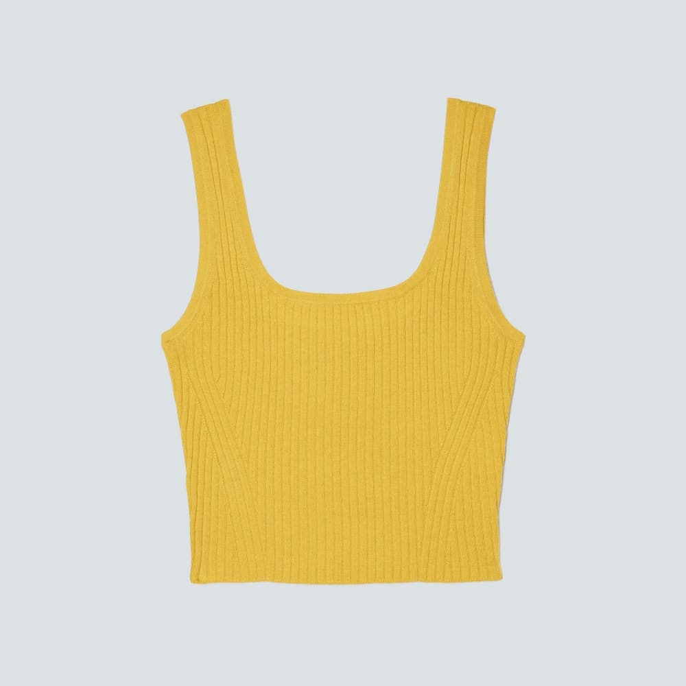 The Cotton-Merino Cami in Dandelion — front view