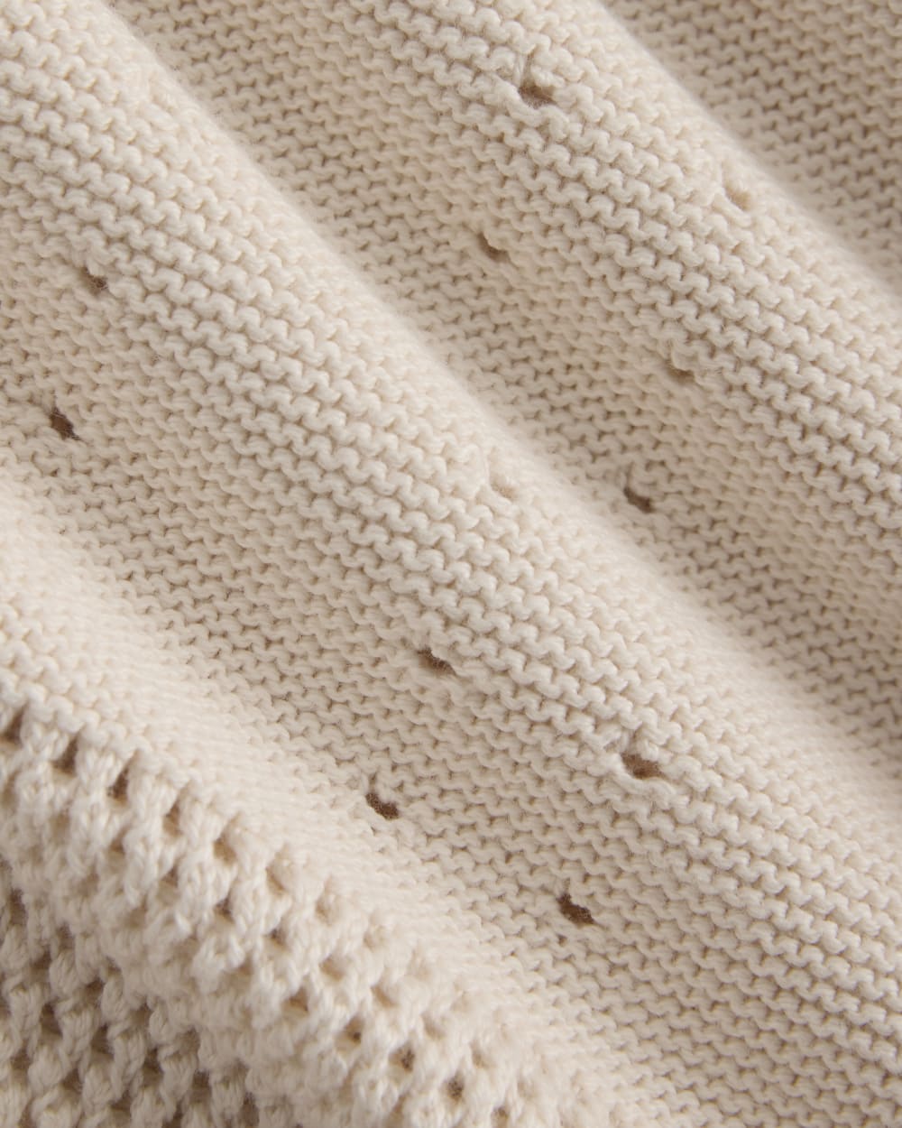 Open-Knit Short in Everyday Cotton in Canvas — detail view