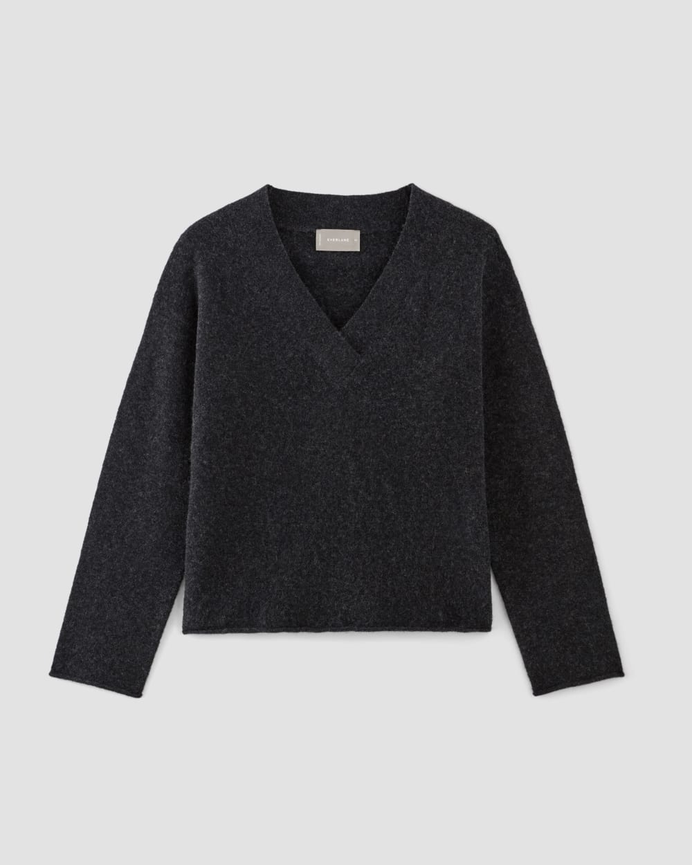 The Cozy-Stretch V-Neck Sweater in Charcoal — alternate view