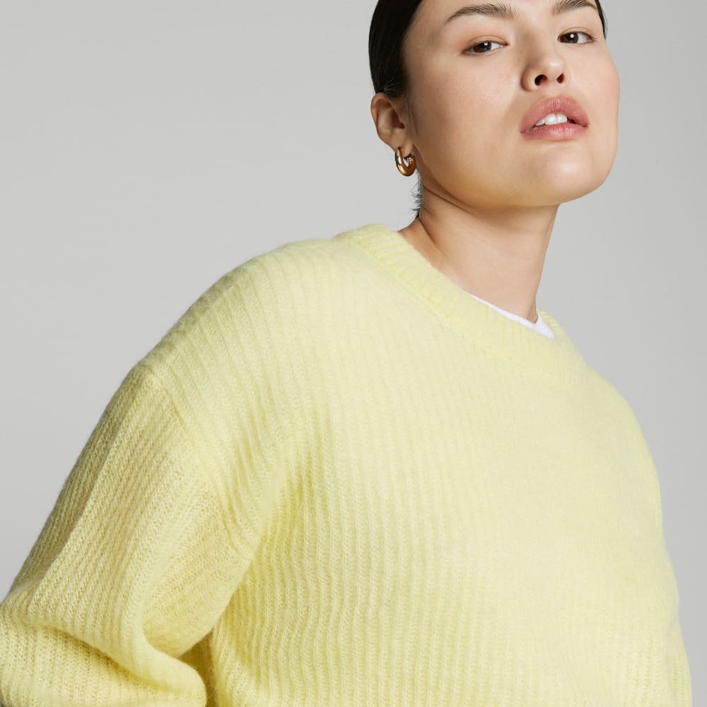 The Cocoon Crew in Alpaca in Lemon — detail view
