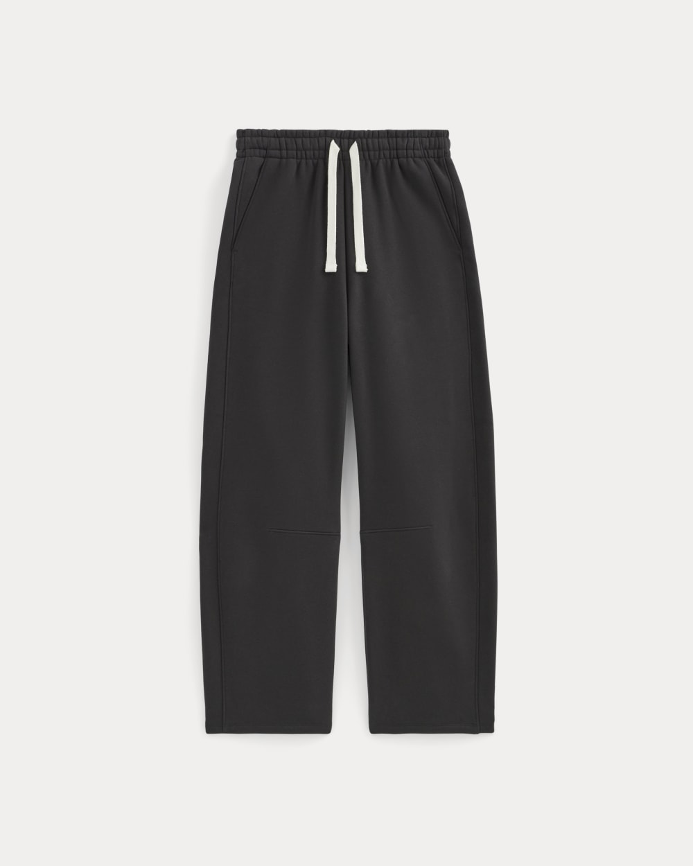 Luxe Fleece Barrel Sweatpant in Black — alternate view