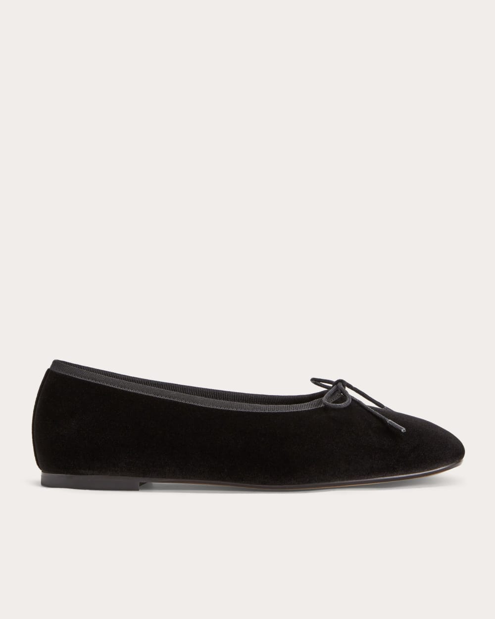 The Day Ballet Flat in Black Velvet — front view