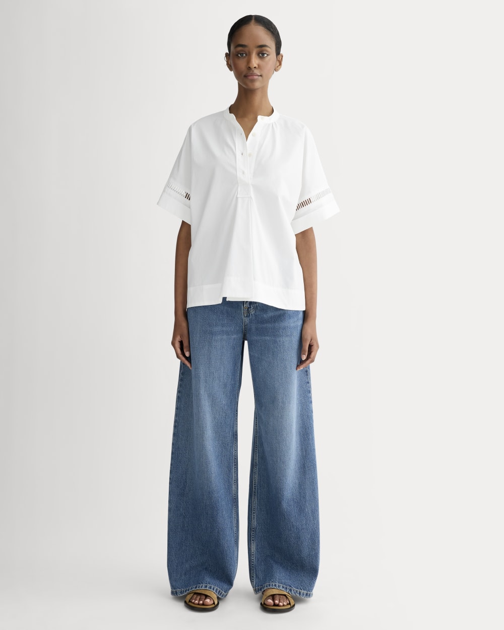 The Lace Trim Popover in White — detail view
