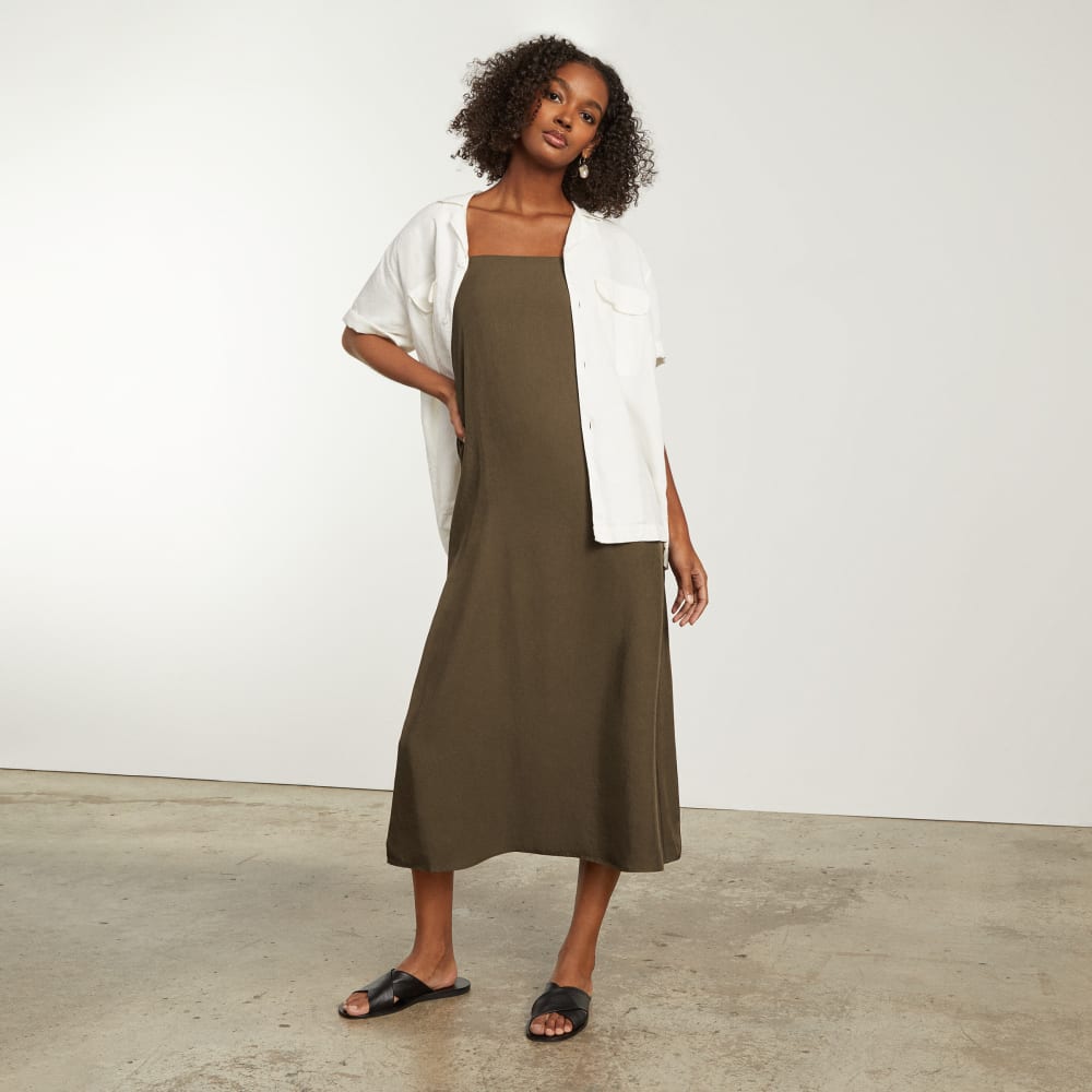 The Japanese GoWeave®  Slip Dress in Beech — detail view
