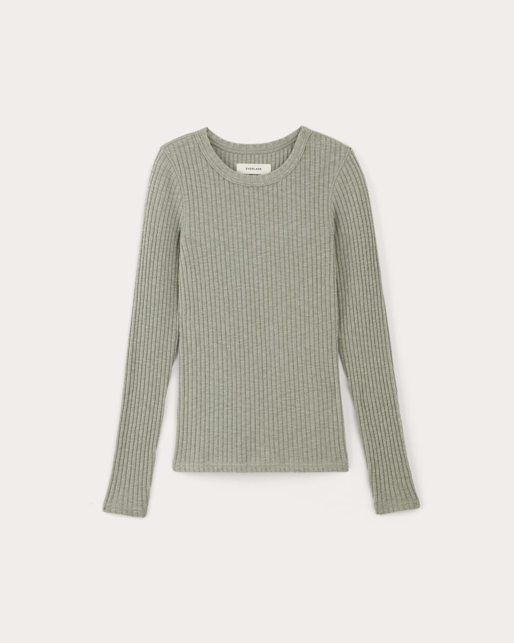 The Cozy Rib Long-Sleeve Tee in Sage Green — alternate view