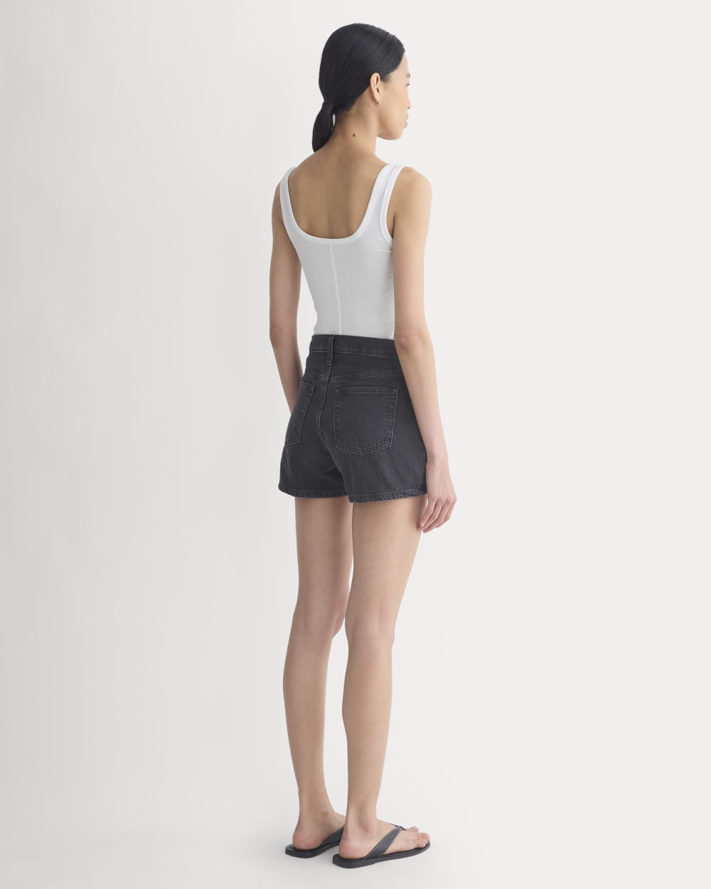 Classic Jean Short in Black — detail view
