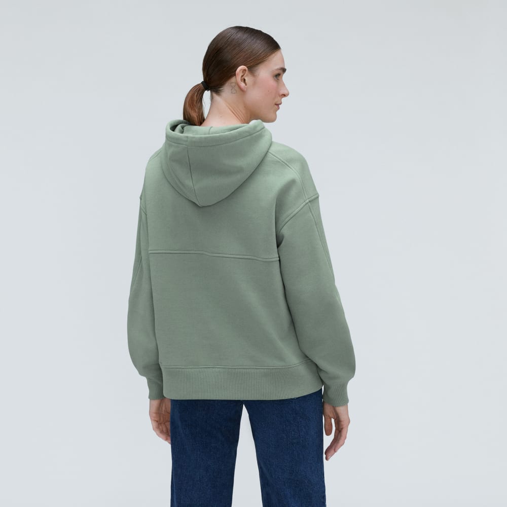 The Track Organic Cotton Popover in Lily Pad — detail view