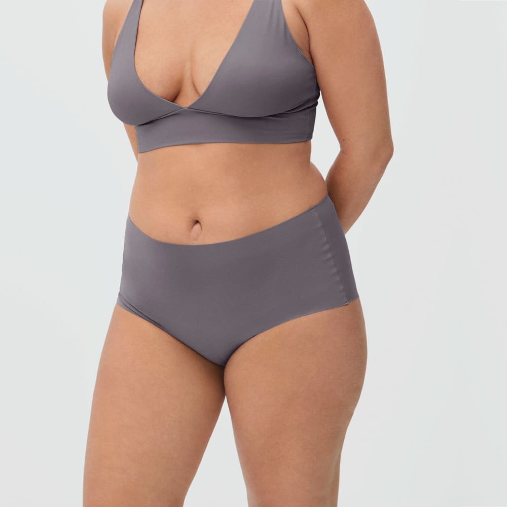 The Invisible High-Rise Hipster in Plum Grey — front view