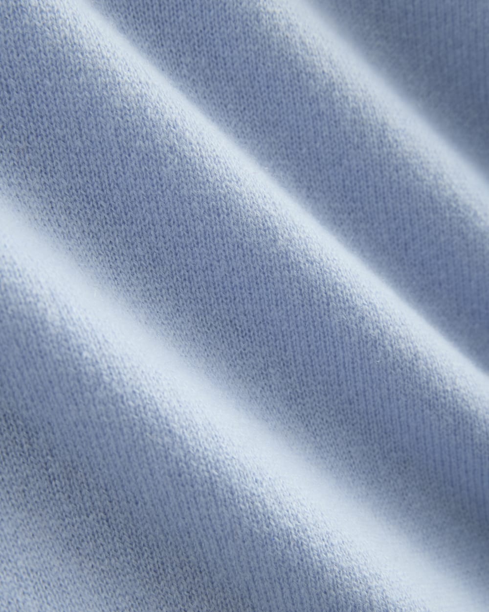 Cashmere Cropped High-V Sweater in Open Air Blue — detail view
