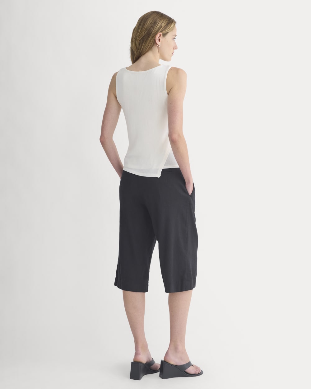 Tissue Boatneck Tank in Bone — detail view