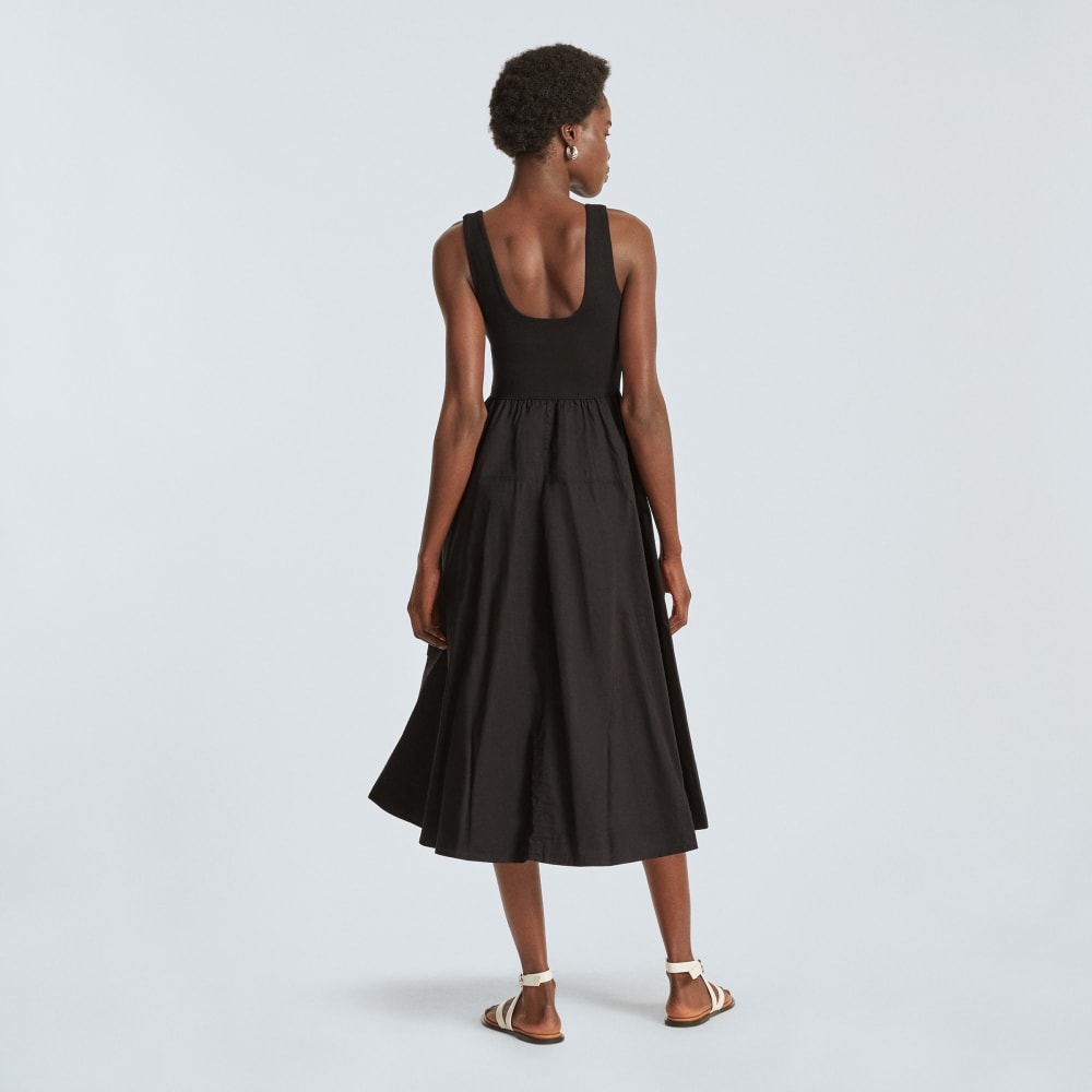 The Riviera Dress in Black — detail view