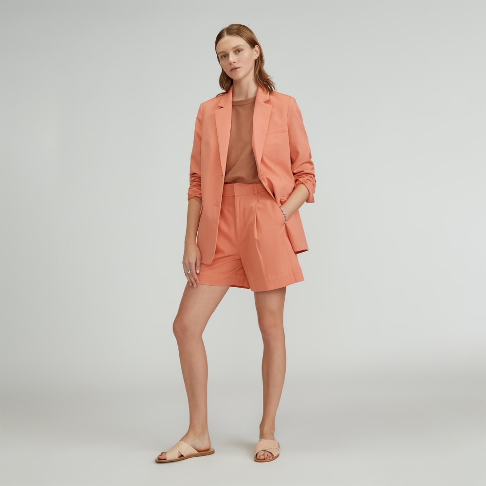 The Draper Short in Buttersmooth in Tawny Pink — front view