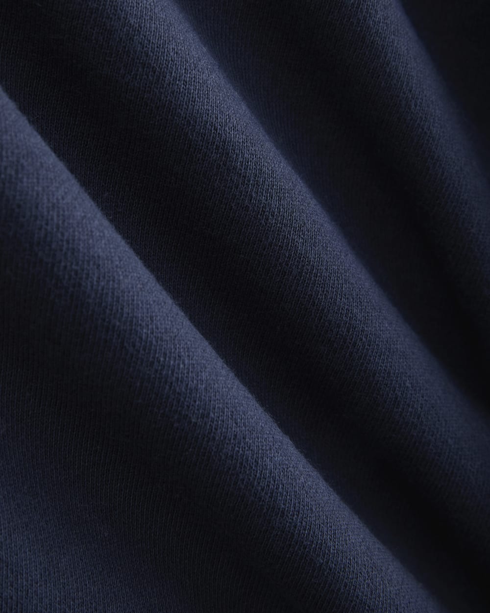 Lightweight Terry Blouson Crew in Navy — detail view