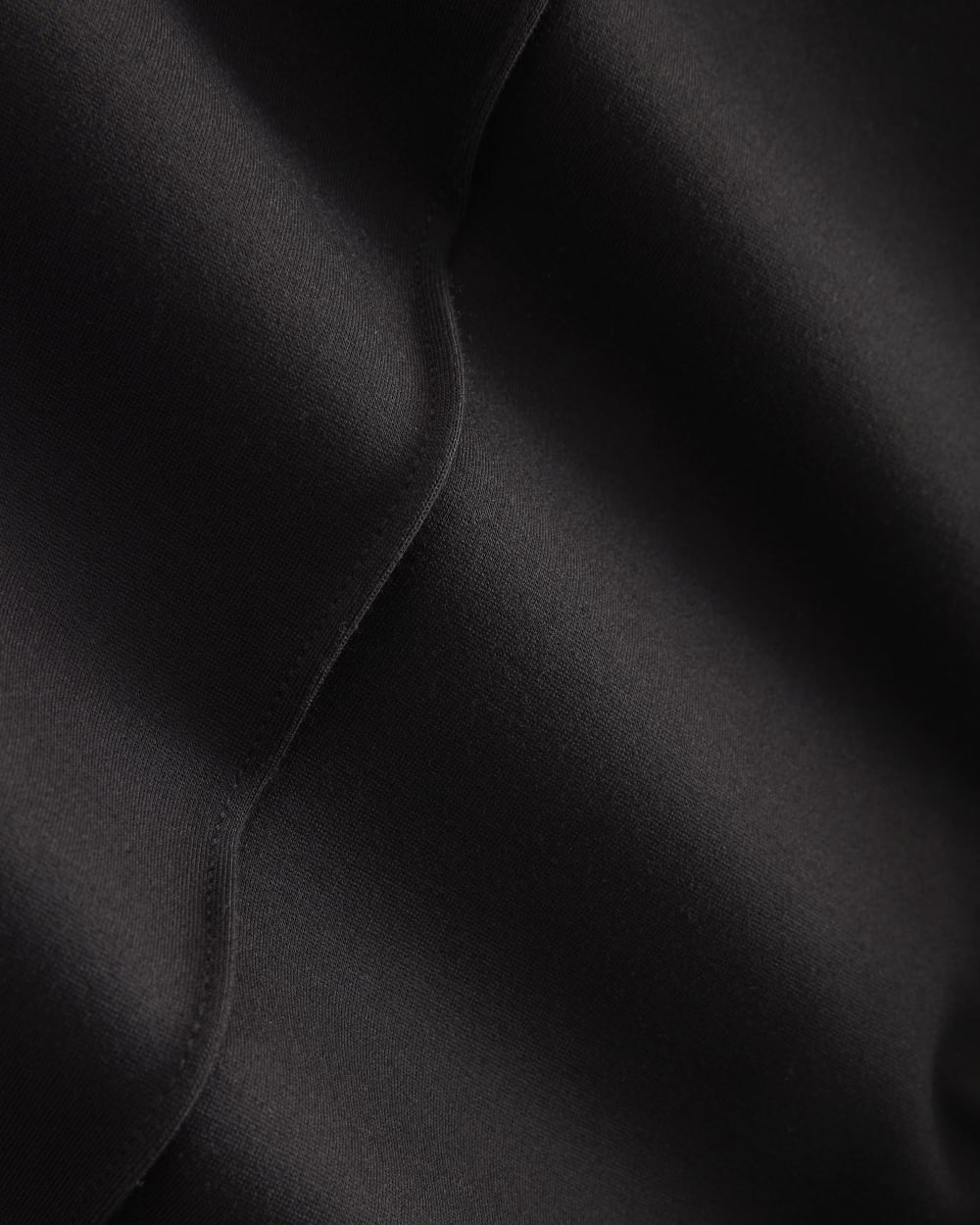 Ponte Wide-Leg Trouser in Black — detail view