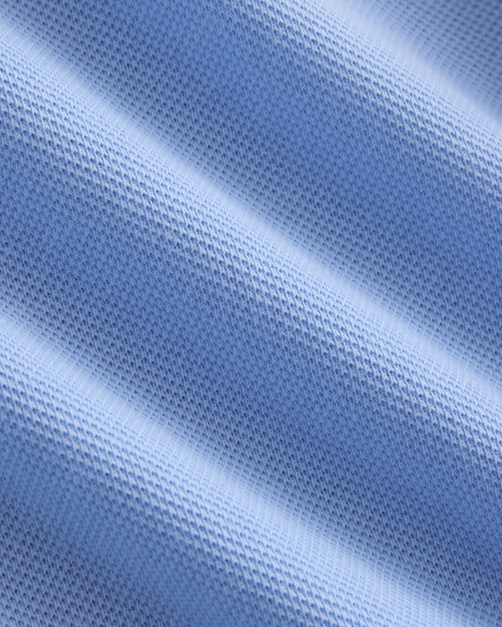 Pique Boxy Polo in Open Air Blue — detail view