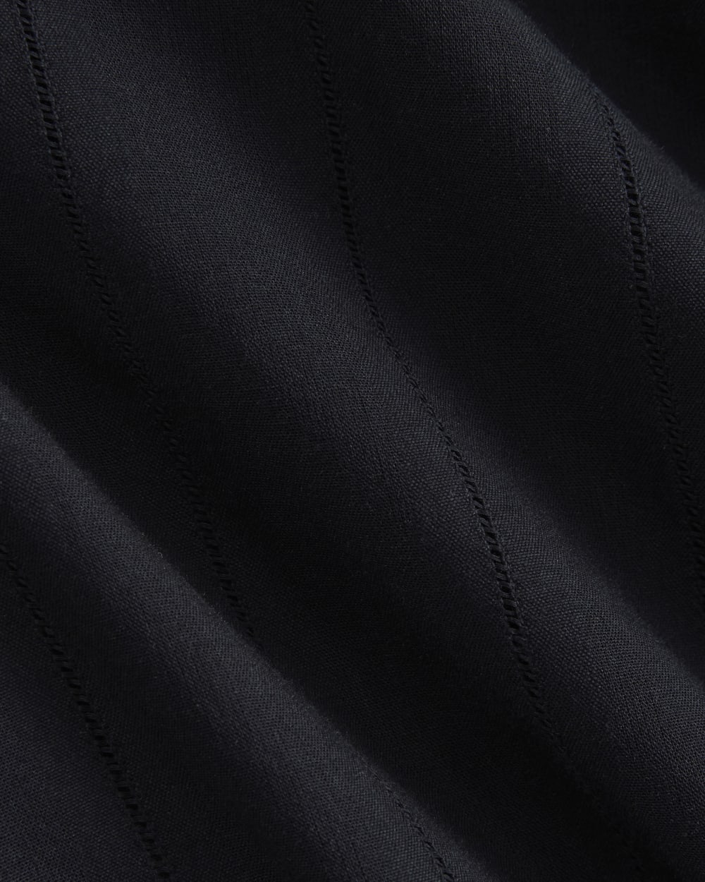 Textured Mini Collar Shirt in Black — detail view