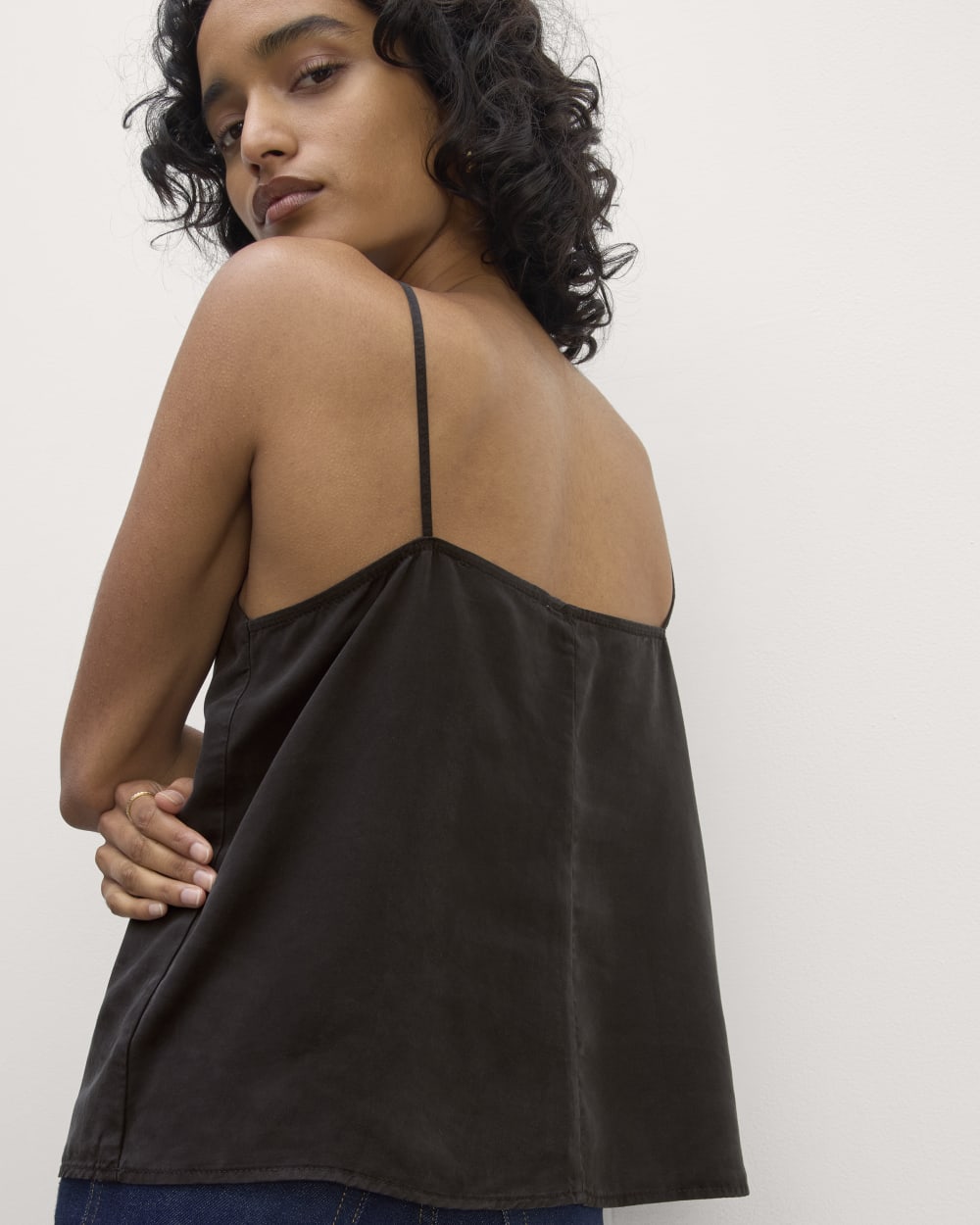 The Cami in Butterlite in Black — detail view
