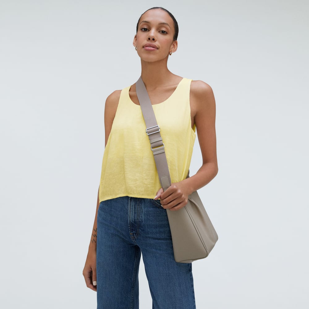 The Naia™ Ripple Tank in Pastel Yellow — detail view