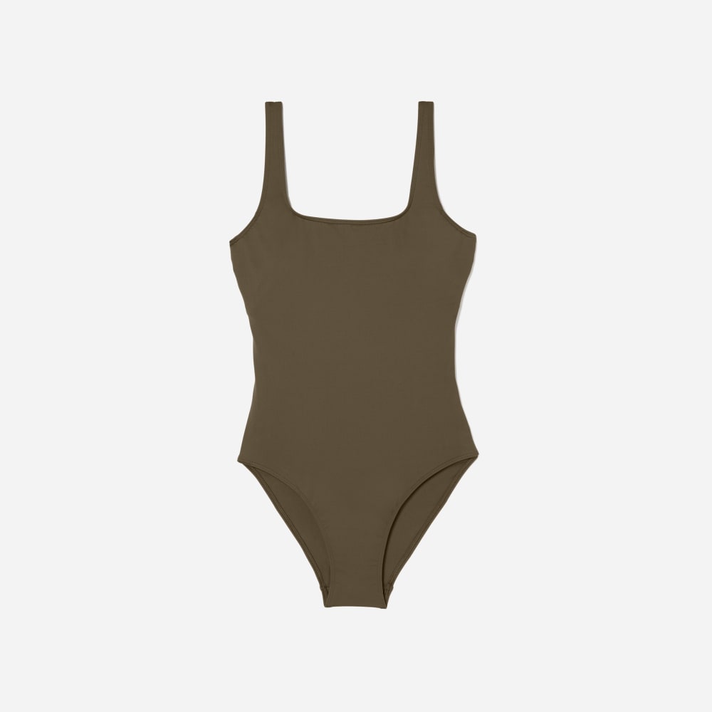 The Square-Neck One-Piece in Beech — detail view