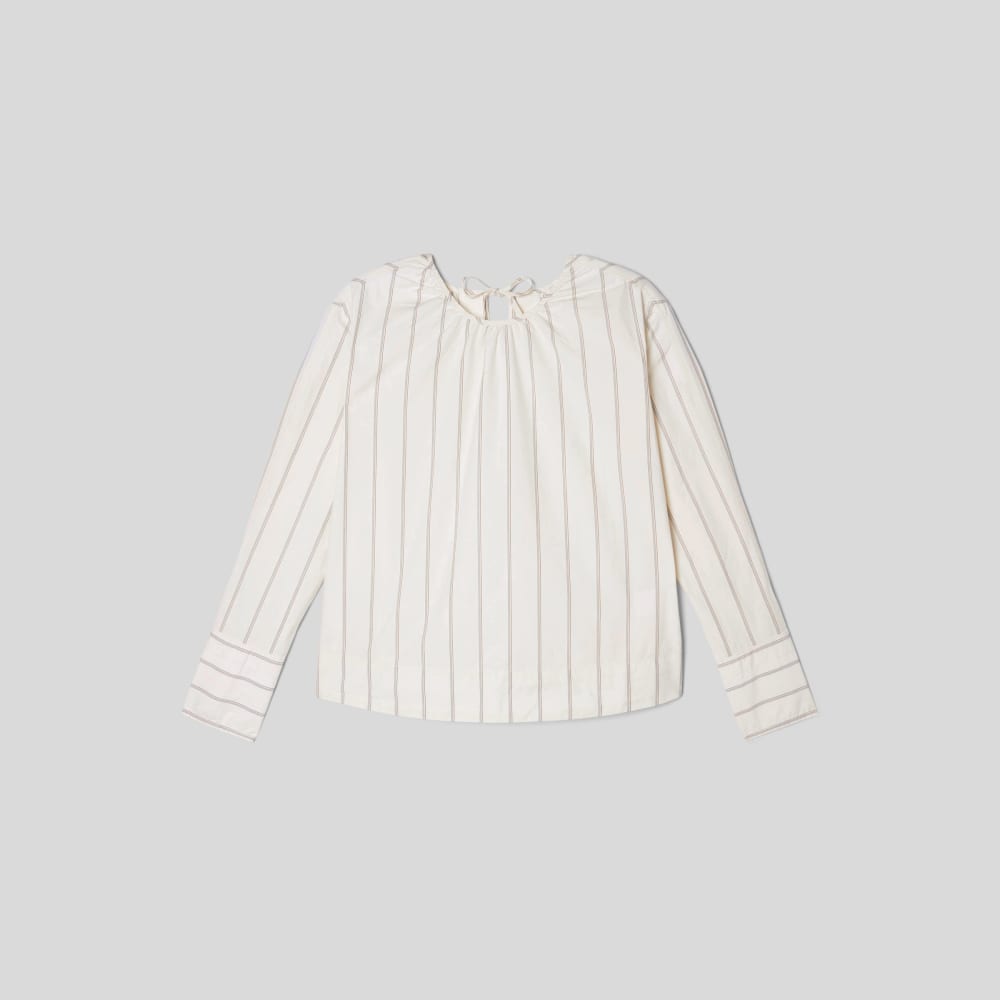 The Poplin Breeze Shirt in Black / Canvas Tan — alternate view